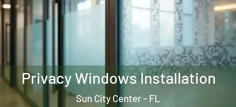  Privacy Windows Installation Sun City Center - FL